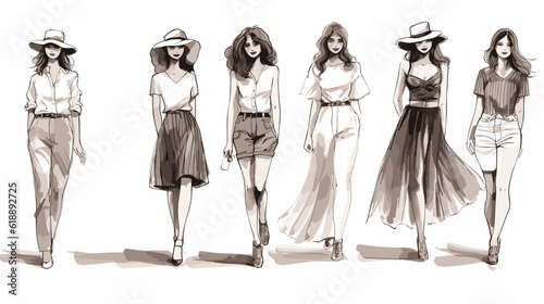 Stylish fashion vector illustration
