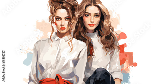Stylish fashion vector illustration
