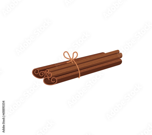 Vector illustration of Cinnamon Sticks species isolated on white background