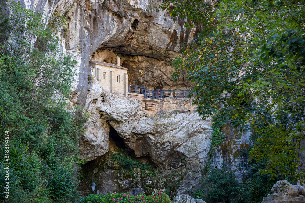 Sanctuary of Covadonga (holy cave), Cangas de Onís, Picos de Europa, Asturias, Spain