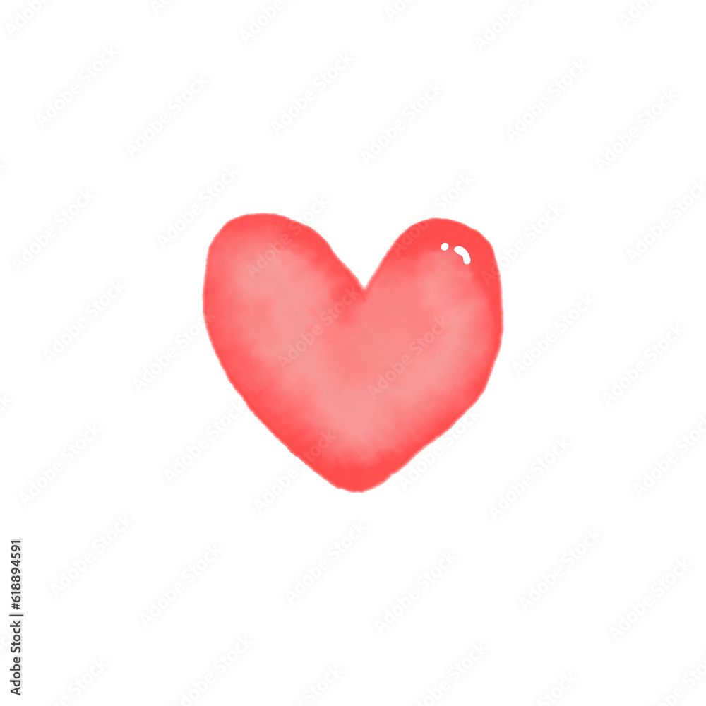 The red heart isolated - resize