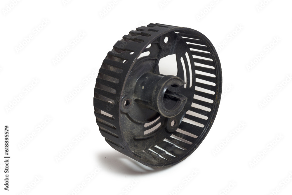vehicle alternators plastic protective rear cover. isolated on white background, with clipping path vehicle alternators plastic protective rear cover. isolated on white background, with clipping path