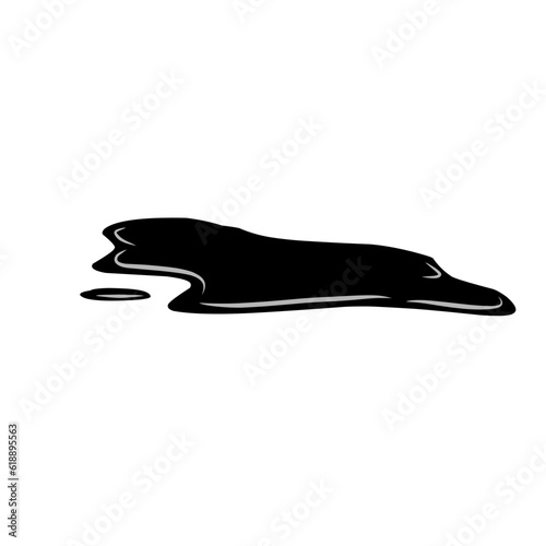 Puddle liquid cartoon illustration