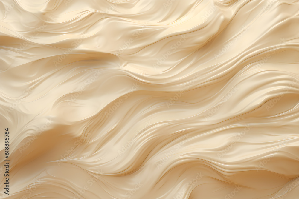 a close-up on whipped cream or off-white vanilla pudding with swirls and spreads filling the frame, selective focus