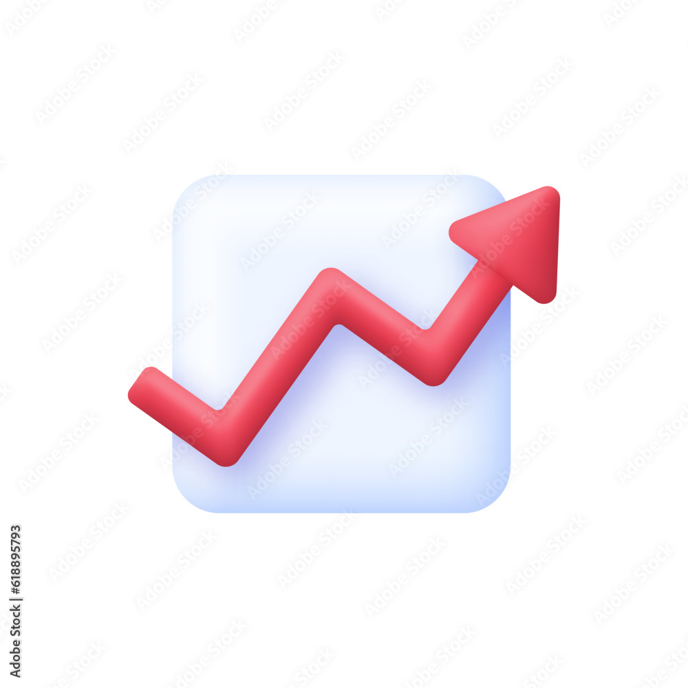 3D Growing bar graph illustration. Making goals and goal achievement, growth business success. 3D Growing bar graph illustration. Making goals and goal achievement, growth business success.