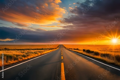 sunset on the highway © Muhammad