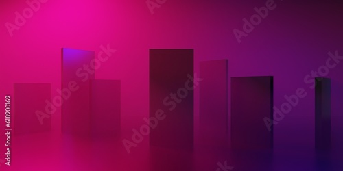 futuristic gaming esports background abstract wallpaper  cyberpunk style scifi game  stage concert scene in pedestal display room  led neon glow light  3d illustration rendering