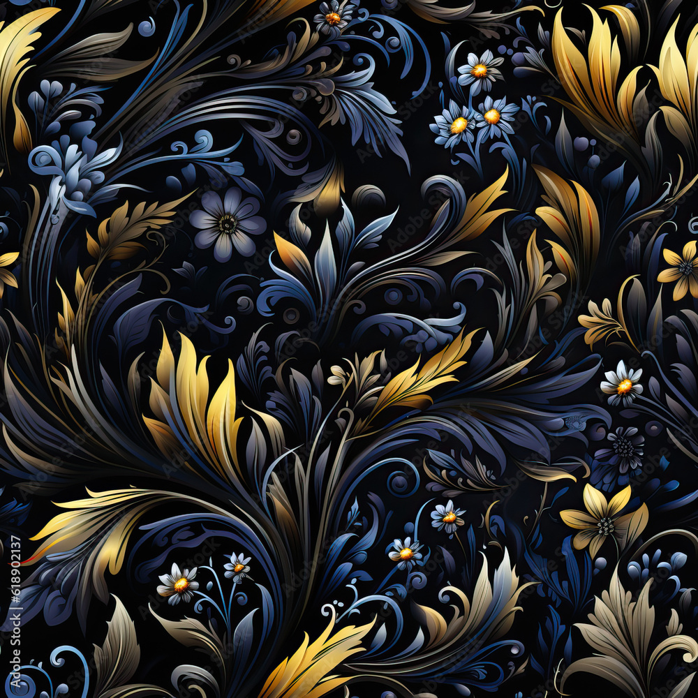 Floral botanical seamless repeat simple pattern
