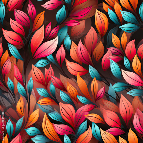 Floral botanical seamless repeat simple pattern 