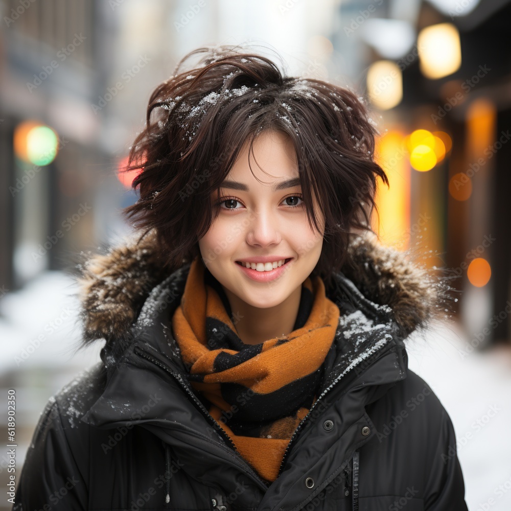 Illustration of a street fashion, AI Generated Illustration of a street fashion, AI Generated