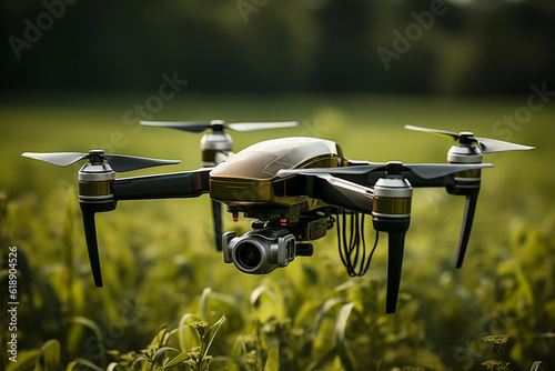 Drone in flight. Generative AI