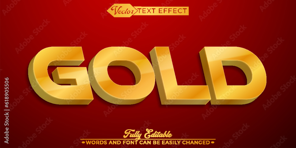 Luxury Shiny Royal Gold Vector Editable Text Effect Template