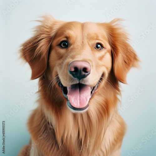 Cute dog portrait isolated. Illustration AI Generative. © olegganko