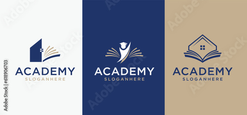 education logo, education illustration vector, library logo, study logo, private tutoring, campus.