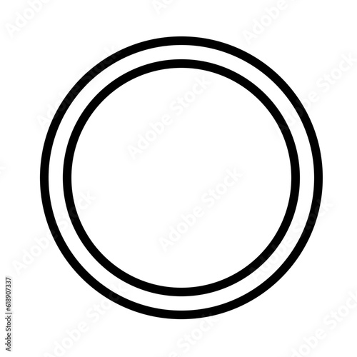 double circle icon frame 