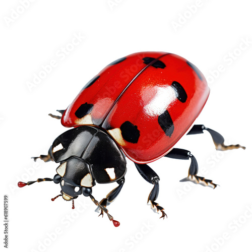 Ladybug isolated. Illustration AI Generative.