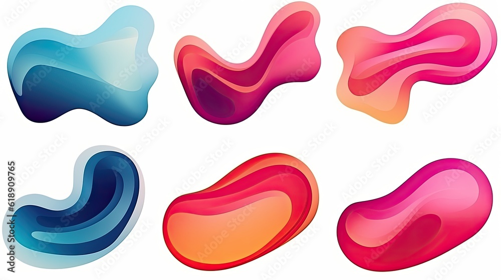 Abstract liquid shape. Set of modern graphic elements Abstract liquid shape. Set of modern graphic elements