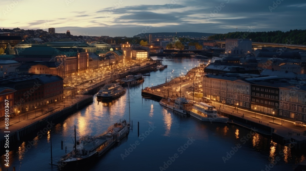 Gothenburg Sweden view of the river arno