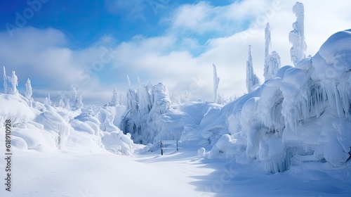 Beautiful Rime snow scenery amazing nature rime © Stream Skins