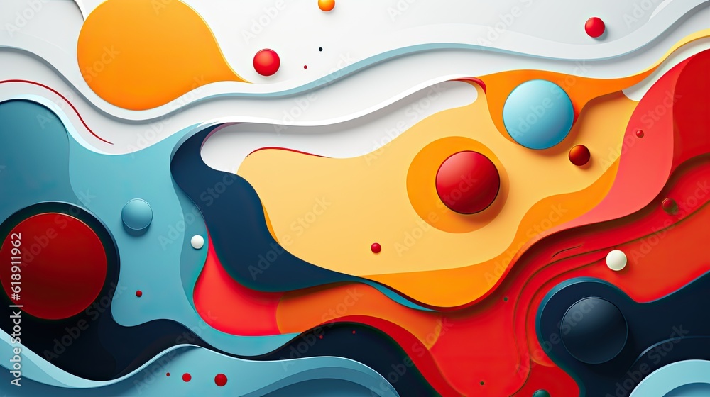 Colorful geometric background. Fluid shapes composition Colorful geometric background. Fluid shapes composition