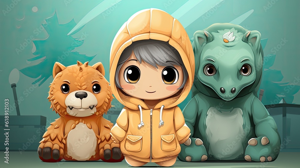 disguise slogan with cute bear doll in dinosaur costume disguise slogan with cute bear doll in dinosaur costume