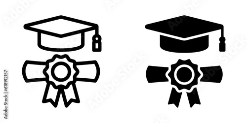 Diploma icon. sign for mobile concept and web design. vector illustration