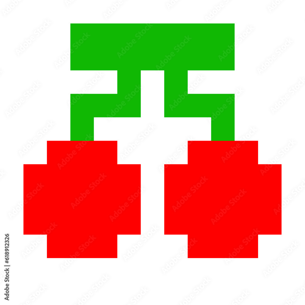 Obraz premium pixel cherry