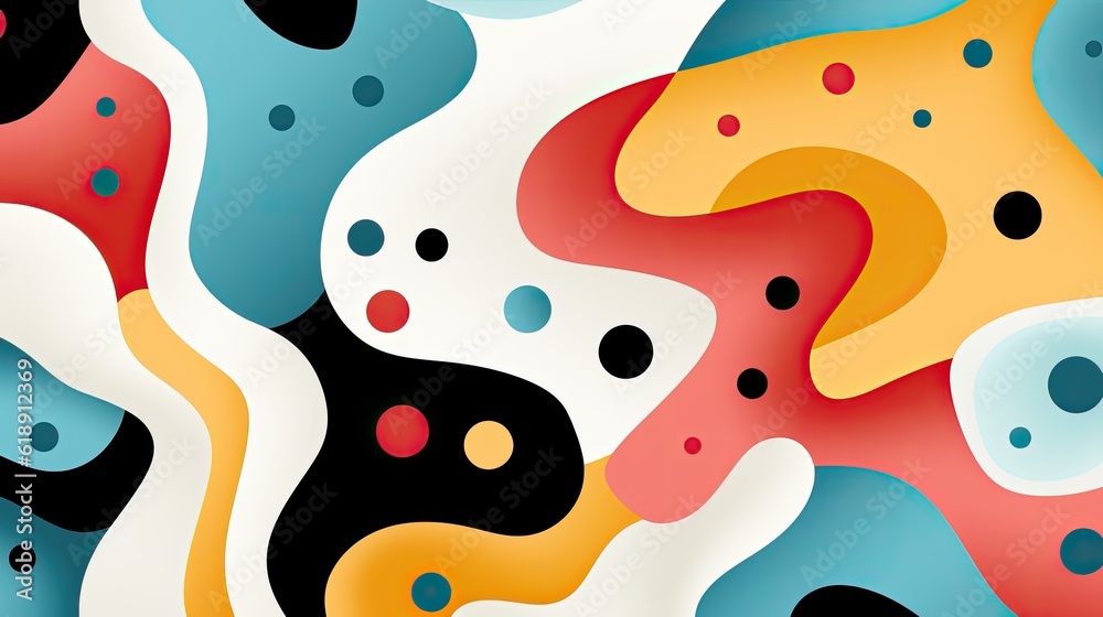 Fun colorful line doodle seamless pattern Fun colorful line doodle seamless pattern