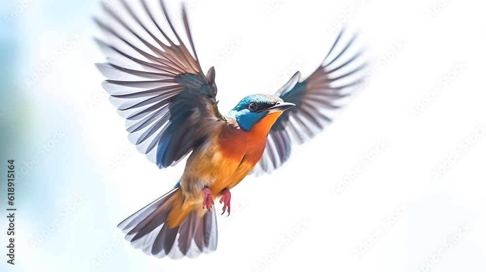 Fototapeta premium bird in flight isolated
