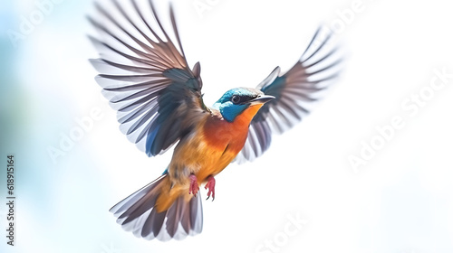 bird in flight isolated © Chappy
