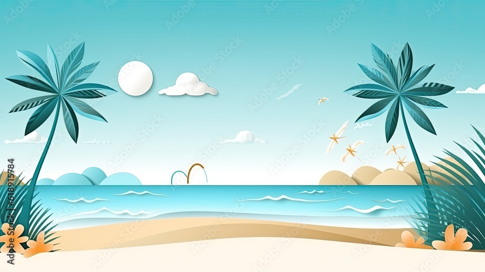 Summer time fun concept design. Creative background