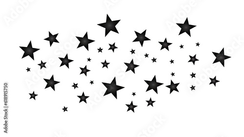 stars tattoo isolated on white background