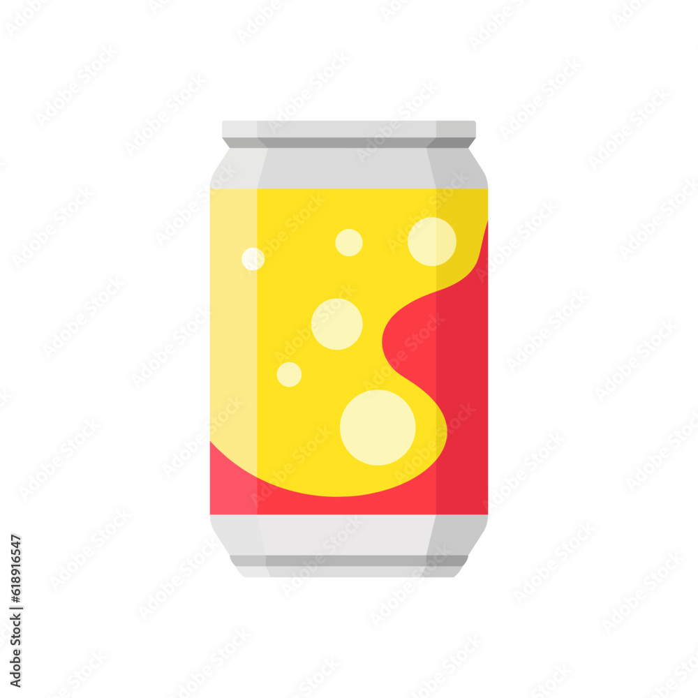 Soda in colored aluminum can icon isolated on white background. Soft drinks sign. Carbonated non-alcoholic water with different flavors. Drinks in colored packaging. Vector illustration Soda in colored aluminum can icon isolated on white background. Soft drinks sign. Carbonated non-alcoholic water with different flavors. Drinks in colored packaging. Vector illustration