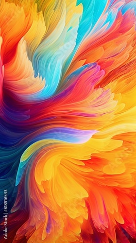 Multitonal Swirls of Bright and Colorful Liquid Abstract Background. Generative ai © Scrudje