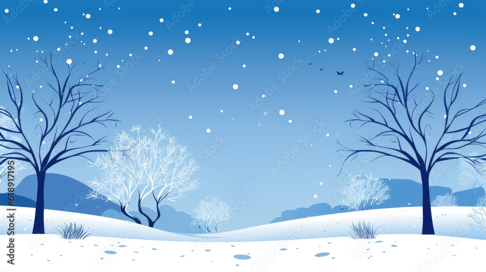 winter landscape with trees and snow winter landscape with trees and snow