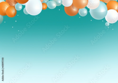 Holiday Background with Balloons. Illustration AI Generative.