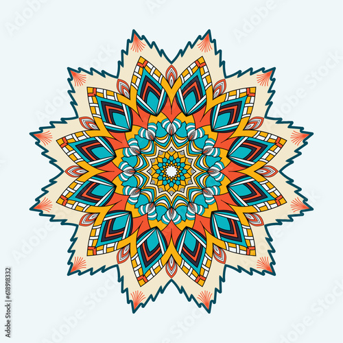 Luxury background with colorful mandala decoration