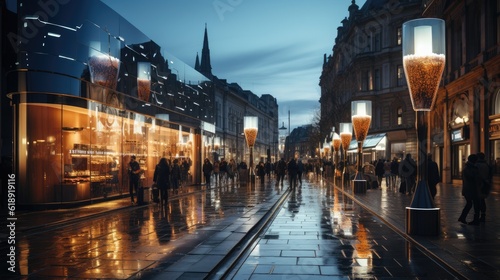 Design District London night view of the town view of the old town country © Stream Skins