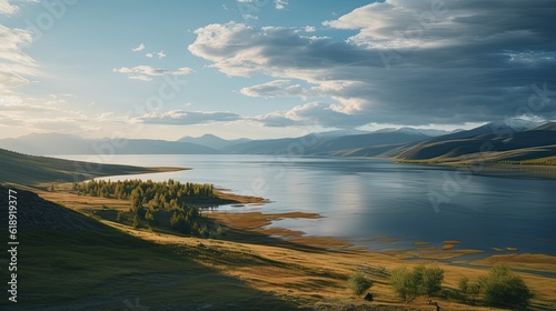 Photo of Lake Khovsgol Mongolia highly detailed