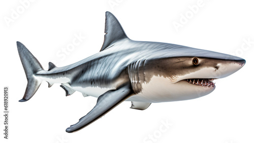 Shark isolated on the transparent background PNG. AI generative. © Monika