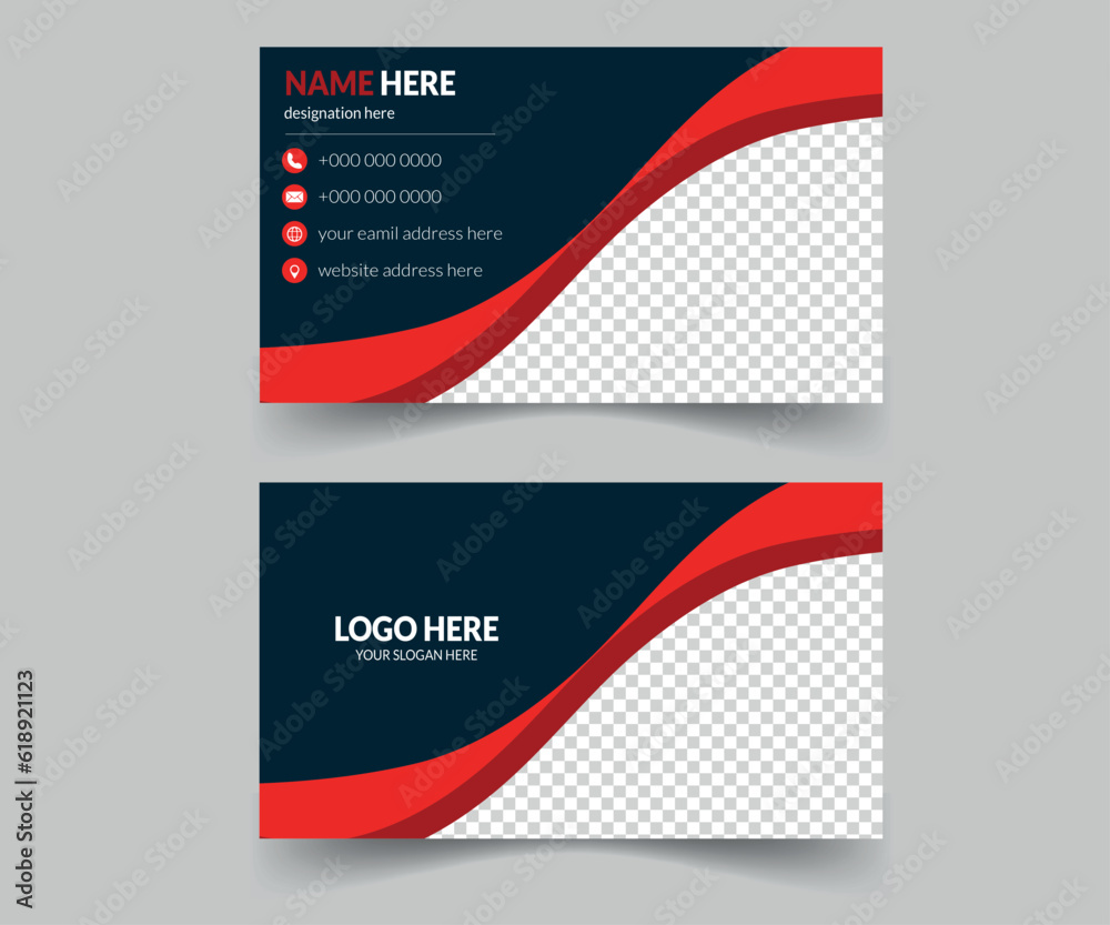 Fototapeta premium Modern and simple business card design