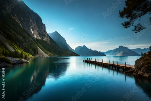 lake in mountains © Nature creative