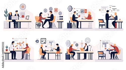 Information technology research isolated cartoon vector