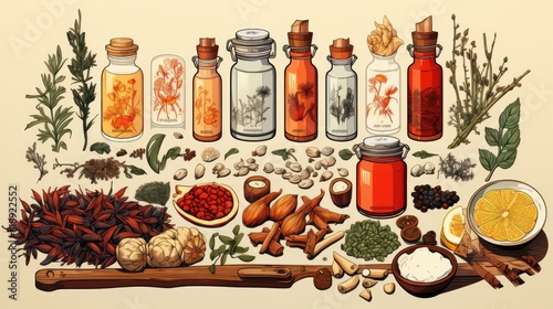 Materials and tools for making medicines in oriental