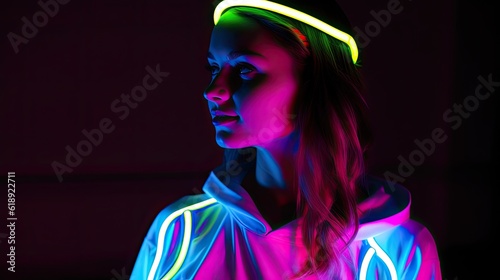 Neon Fleuro person in a dress © Stream Skins
