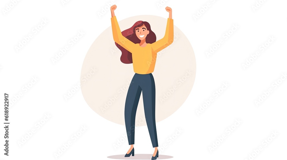 Power success and positive emotions concept Smiling Power success and positive emotions concept Smiling