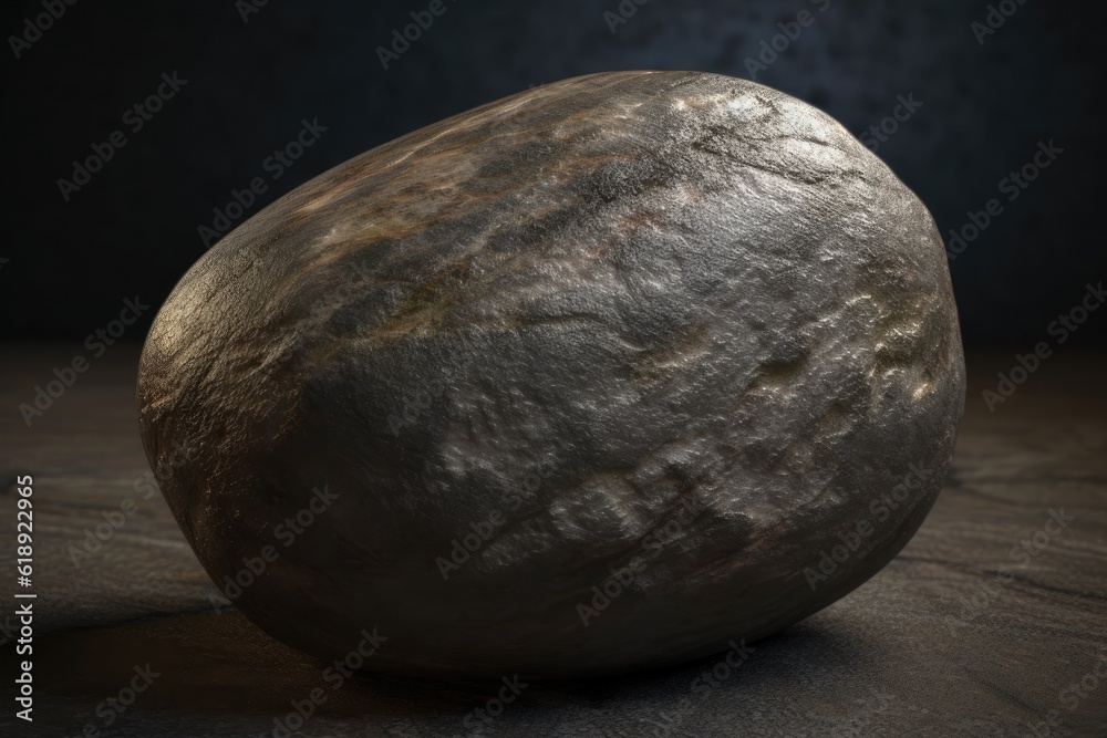 Fototapeta premium rock resting on a wooden table