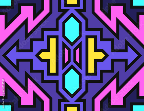 vector symmetrical doodle freeform flat geometric and black border outlines for banner, publication, social media background