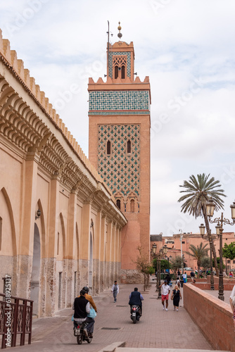 Minaret of the Kasbah mosque in the center of Marrakech