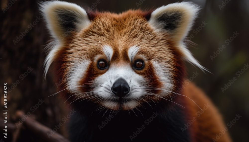 Fluffy mammal staring, focus on foreground, cute generated by AI Fluffy mammal staring, focus on foreground, cute generated by AI